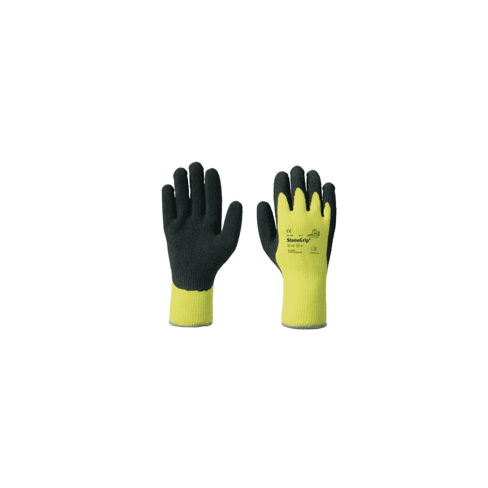 Gants de protection contre le froid KCL StoneGrip 692, couleur noir/jaune, en 4 tailles