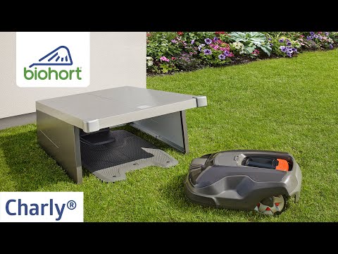 Biohort Robotergarage CHARLY®, quarzgrau/dunkelgrau-metallic, 780 x 900 x 490 mm