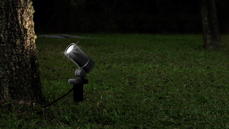 Steffen GardenLine Spot mit LED-Lampe 7.2 W, 667lm, 3000K, H05RN-F 3G1mm², Stecker T13