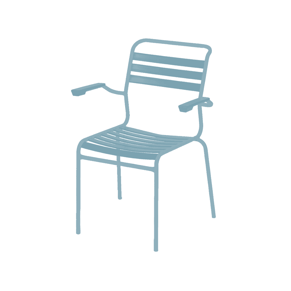 Schaffner Chaise de jardin de jardin SÄNTIS, revêtement par poudre, en diverses exécutions