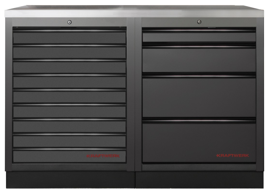 KRAFTWERK PRO LINE MOBILIO BLK 2er Kombi, BxTxH 1360x458x910 mm in 2 Ausführungen