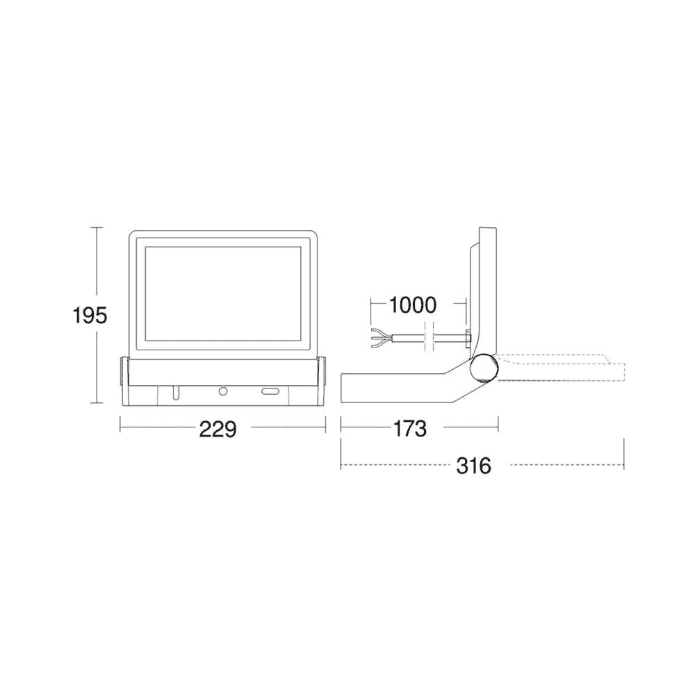 Steinel Projecteur XLED One M, 2050 lumen, orientable verticalement à 180