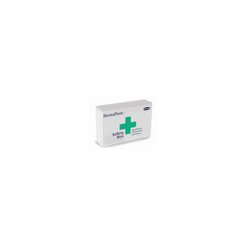 Apotheken-Box DermaPlast Safety, ABS-Kunststoff, 210 x 140 x 55 mm, 27-teilig gefüllt