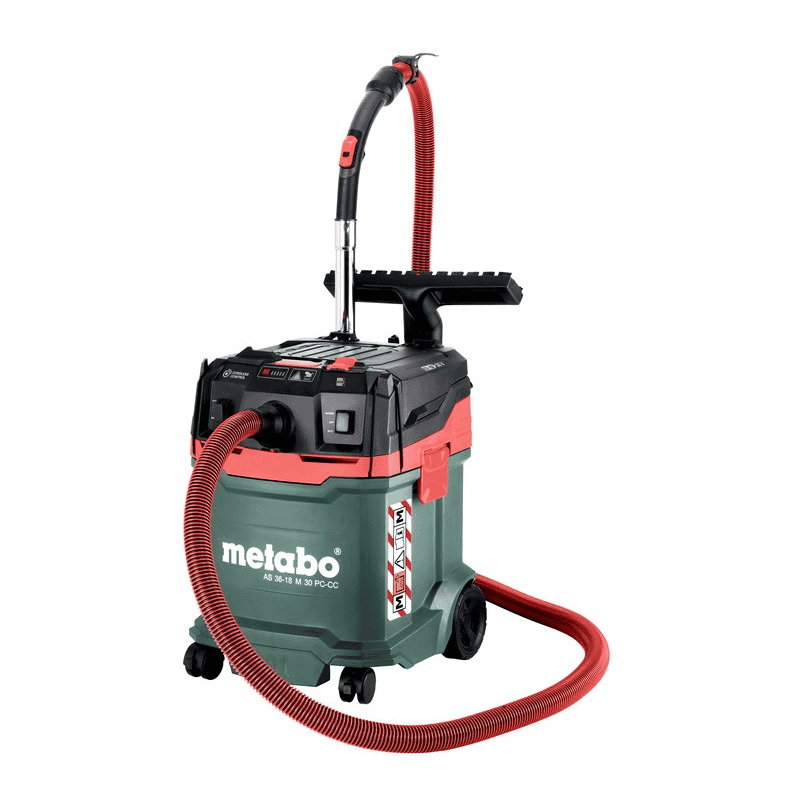 Metabo Aspirateur à batterie AS 36-18 M 30 PC-CC, 18 V avec décolmatage manuel du filtre et CordlessControl