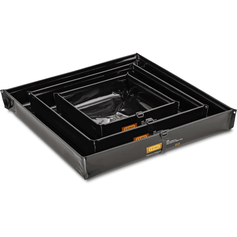 Bac pliable en PVC, noir, en 3 tailles