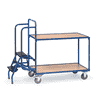 Fetra Kommissionierwagen klein mit 2 oder 3 Ladeflächen, Tragkraft 250 kg, 1322 x 611 x 1155 mm