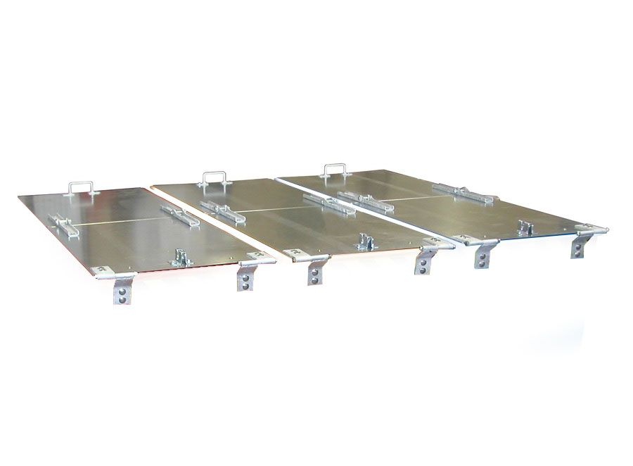 Couvercle galvanisé pour bac basculante, type DUO / TRIO