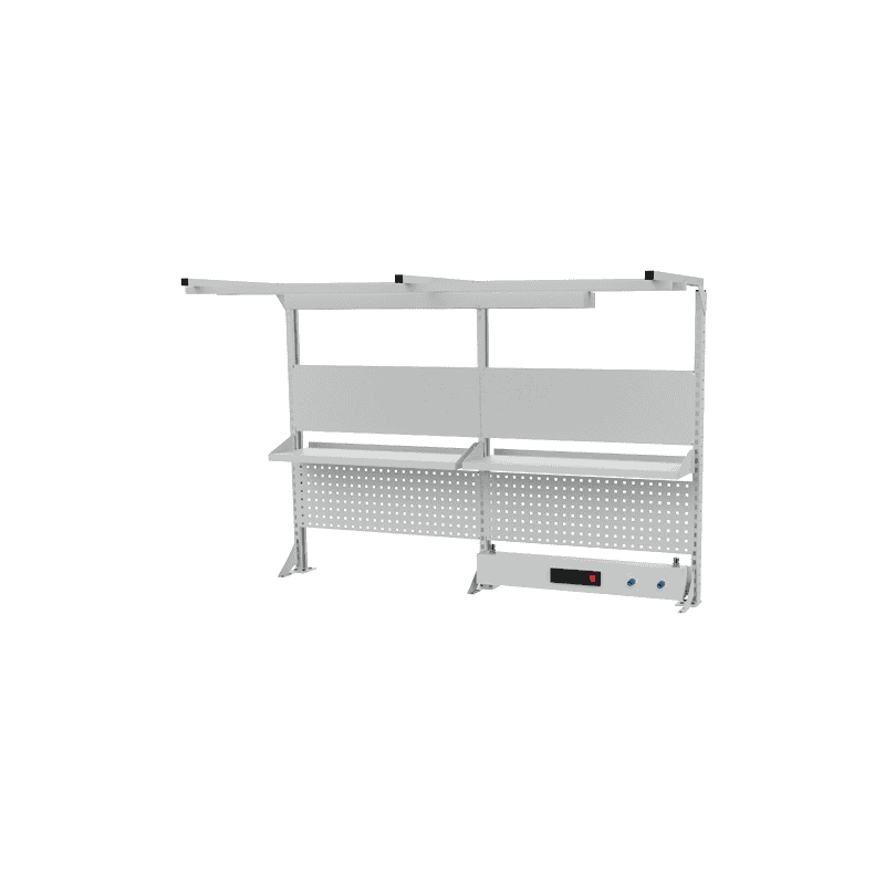 Bedrunka+Hirth Multi-Wand-Aufbau mit Lochwand und Magnetwand, 2000 x 1250 mm, zwei Ausführungen