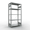 Schulte Fachbodenregal, modulares Stecksystem, einseitig nutzbar, verzinkt