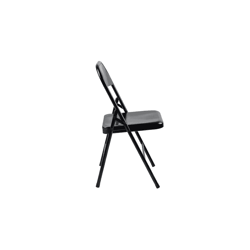 Chaise visiteur Arws F10 en métal, pliable, noire, lot de 4 pièces