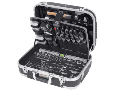 KRAFTWERK Werkzeugkoffer, BASIC ABS-Werkzeugkoffer B100 inkl. Werkzeug, 1/4" + 1/2", 170 teilig