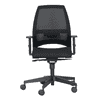 Chaise de bureau Nowy Styl Kenari Mesh avec dossier en résille, sans accoudoirs, noir