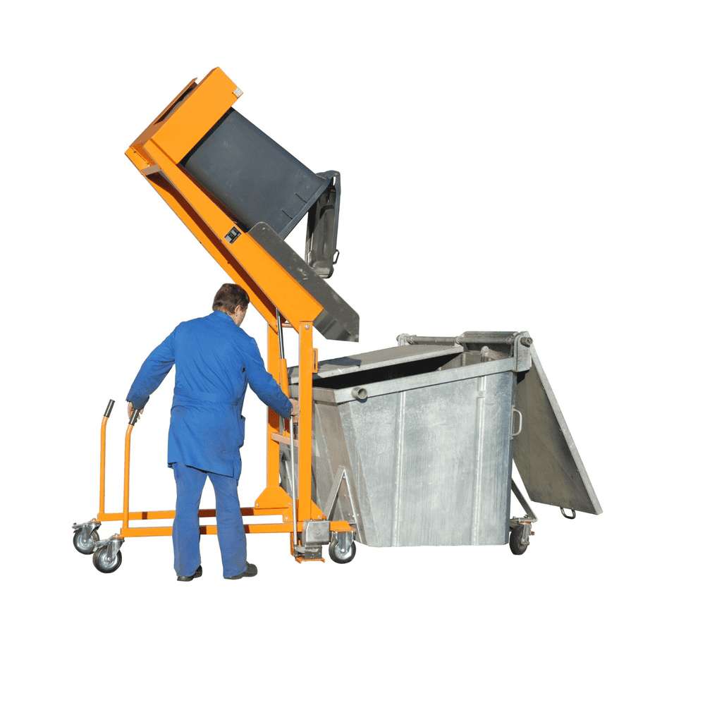 Mülltonnen-Kippwagen mit Handpumpe, in diversen Farben