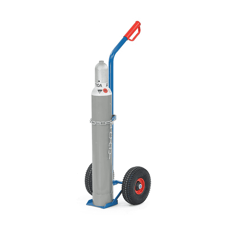 Fetra Stahlflaschenkarre für 1 Stahlflasche 10 Liter Inhalt, Ø 140 mm