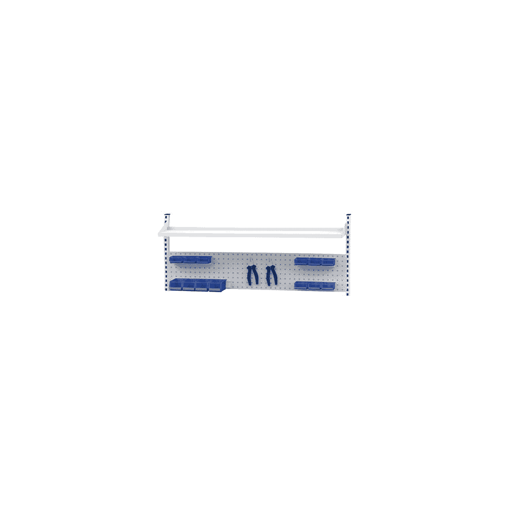 Bedrunka+Hirth Multi-Wand-Aufbau, 1 Lochwand und 1 Fachboden, BxH 1500 x 859 mm