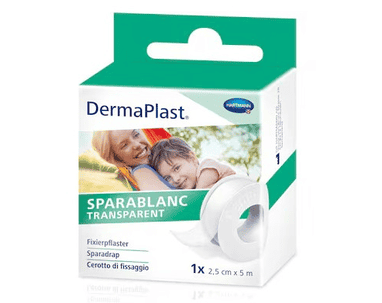 Sparablanc DermaPlast, 5 m x 25 mm, transparent