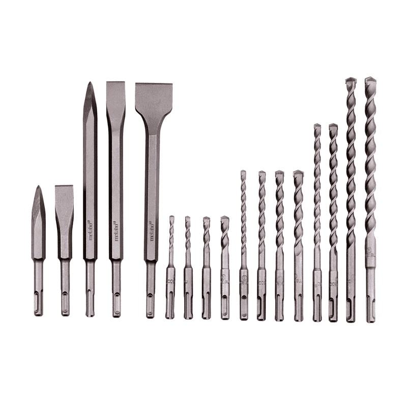 Metabo SDS-plus Bohrer- / Meissel-Set "SP" im Alukoffer, 17-teilig