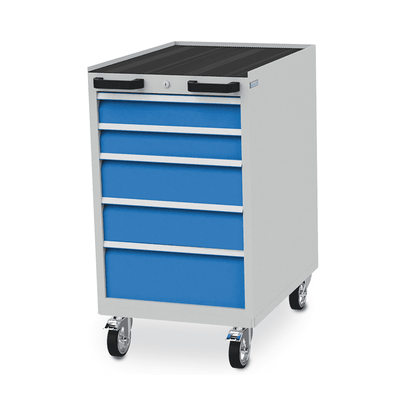 Bedrunka+Hirth Mobiler Schubladenschrank, R 18-24, 5 Schubladen, 555 x 736 x 990 mm