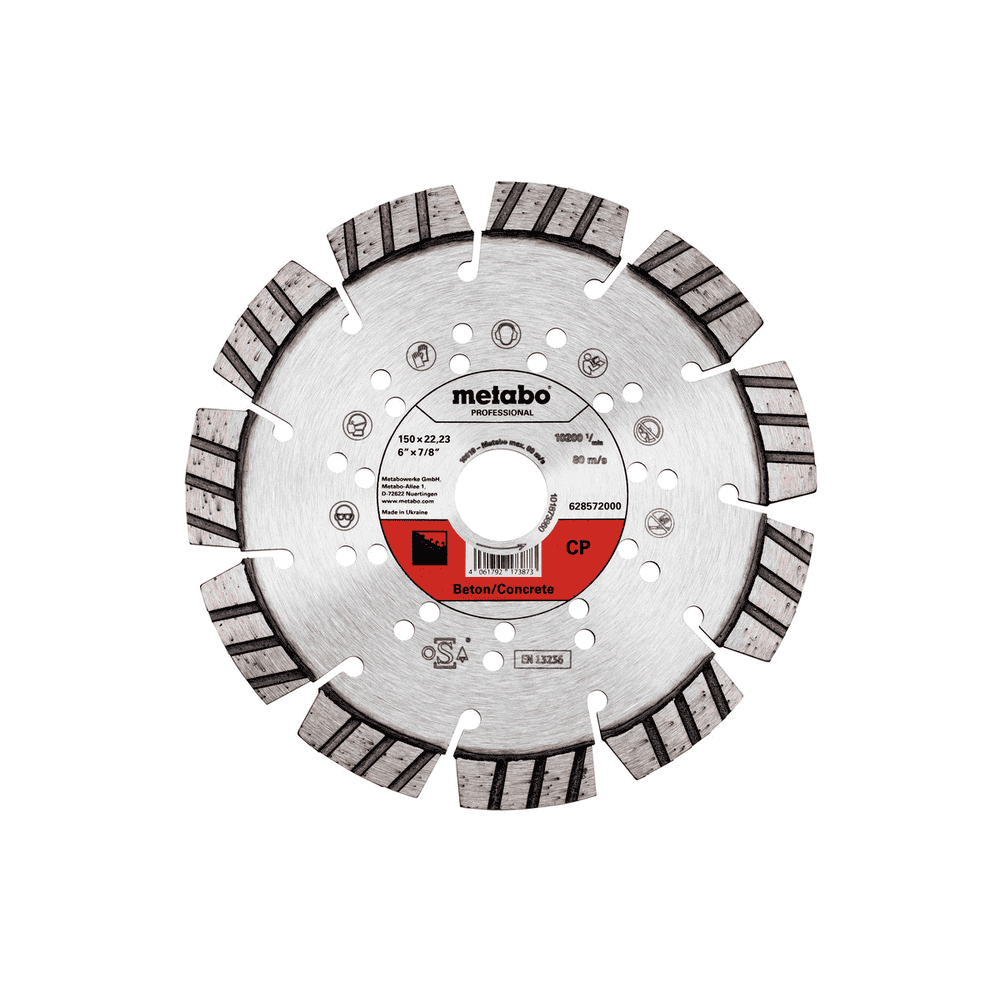 Metabo Diamanttrennscheibe "CP" Beton "professional", 150 x 22,23 mm