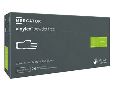 Vinyl Einweghandschuhe MERCATOR VINYLEX, Packung à 100 Stück, transparent