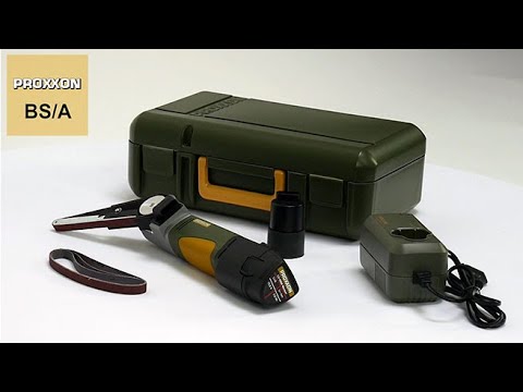 Proxxon Akku-Bandschleifer BS/A mit und ohne Schnellladegerät und Li-Ionen-Akku