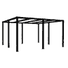 PLUS Pergola Cubic en bois, noir RAL 9005, L x P x H 3870 x 3870 x 2170 mm