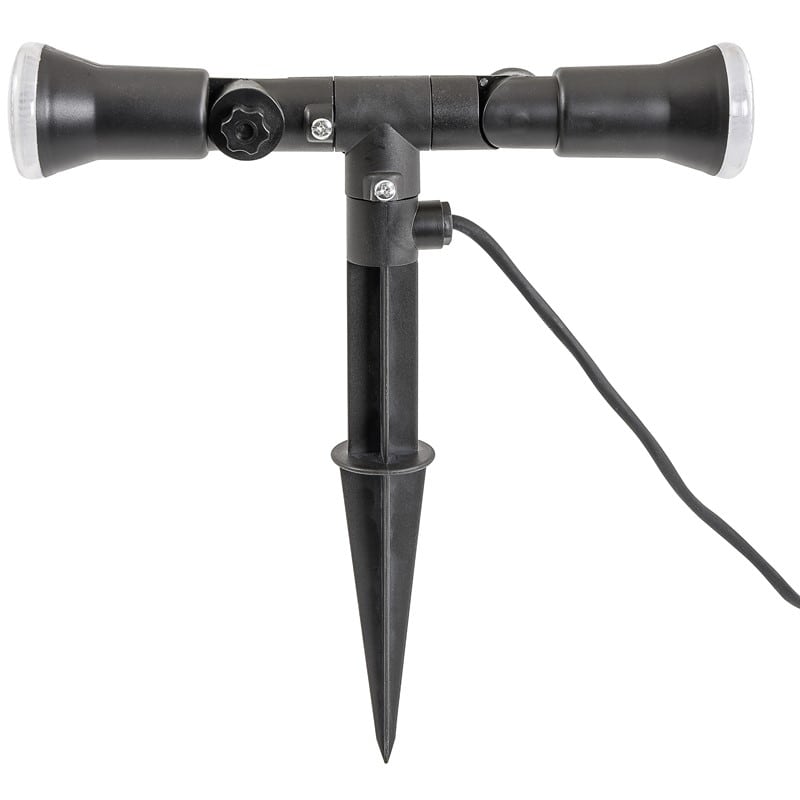 Steffen GardenLine Spot mit 2 x LED-Lampe 5W (10W), 800lm, 4000K, H05RN-F, 3 m Kabel