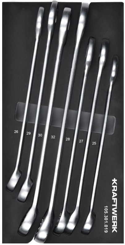 KRAFTWERK BASIC LINE EVA Ringgabelschlüssel-Einlage, 200 x 400 x 40 mm, 7-teilig