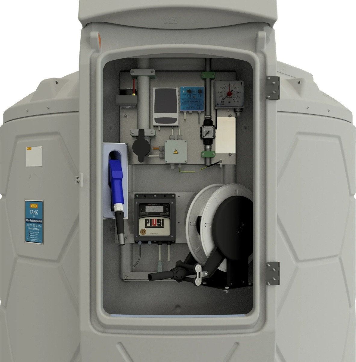 CEMO CUBE Station Service AdBlue® Outdoor Premium B.Smart, 230 V, 7500 l