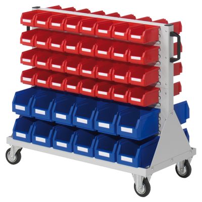 Bedrunka+Hirth Rollwagen mit 88 Kästen, BxTxH 1000 x 500 x 890 mm