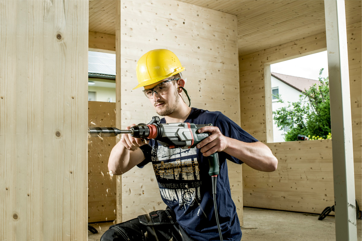 Metabo Multihammer UHE 2660-2 Quick, 800 Watt, mit metaBox 145 L und SDS-plus-Bohrer- / Meisselsatz (10-tlg.)