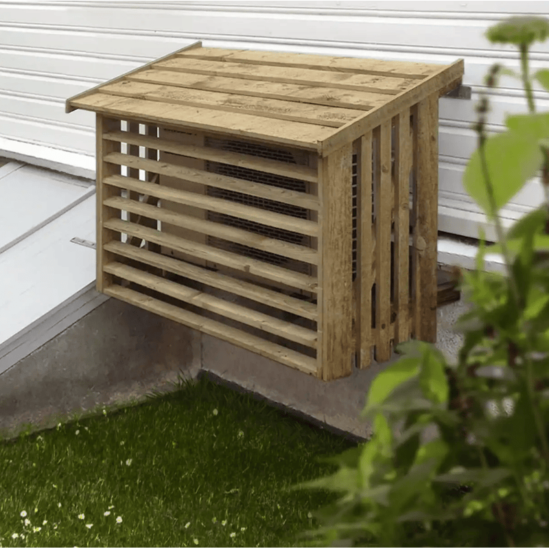 PLUS Wärmepumpen Abdeckung aus Holz, in 3 Ausführungen