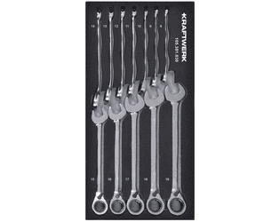 KRAFTWERK BASIC LINE EVA Ratschen-Ring-Gabelschlüssel-Einlage, 200 × 400 mm, 12-teilig