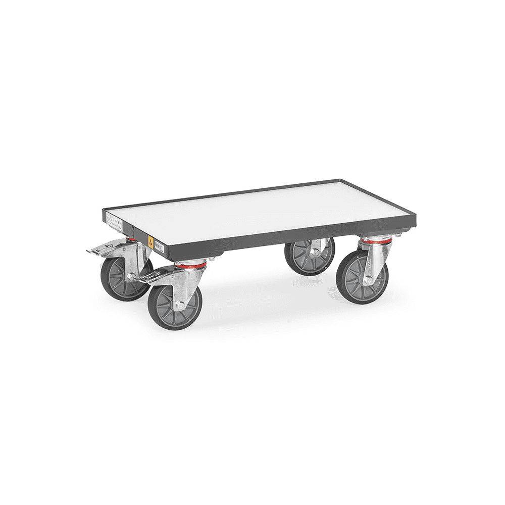 Fetra ESD-Eurokasten-Roller mit Plattform, 611 x 414 x 209 mm