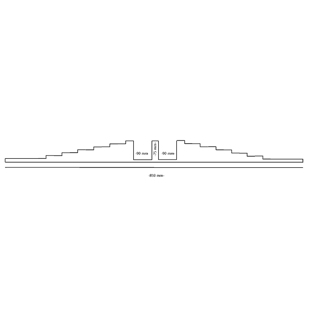Kabelbrücke mit 2 Kanälen, überfahrbar
