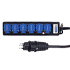 Steffen Steckdosenleiste PROFESSIONAL, T13 Steckdosen, 10 A, GdV 3 x 1.5mm², IP20, schwarz/blau, diverse Ausführungen