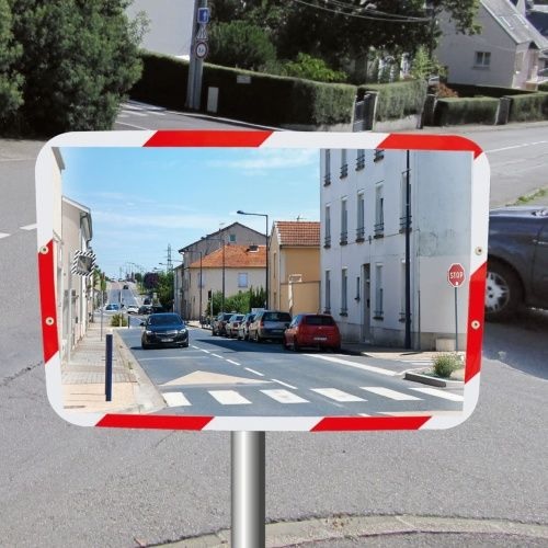 Verkehrsspiegel Ecomir mit rot-weisser Umrandung