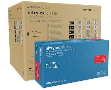 Nitril Einweghandschuhe NITRYLEX CLASSIC, Packung à 100 Stück, blau