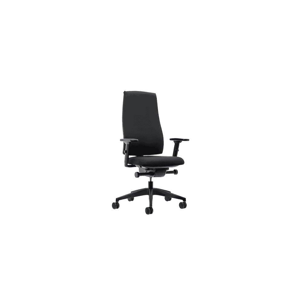 Chaise de bureau Interstuhl avec accoudoirs, mécanisme synchrone, noire, réglable en hauteur