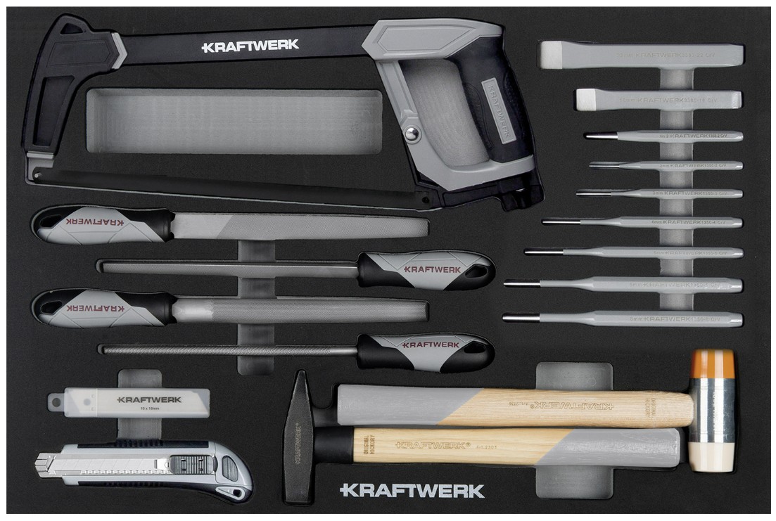 KRAFTWERK Werkstattwagen XL BT900 mit 7 Schubladen, PRO+HT, inkl. Werkzeug, 278-teilig