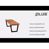 PLUS Siesta Living Banc / table, longueur 150 cm, disponible en deux couleurs