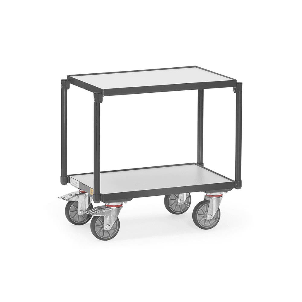 Fetra ESD-Eurokasten-Roller mit 2 Böden, 677 x 414 x 638 mm