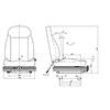 UnitedSeats MGV25/C5, siège ergonomique pour chariots élévateurs et petits véhicules
