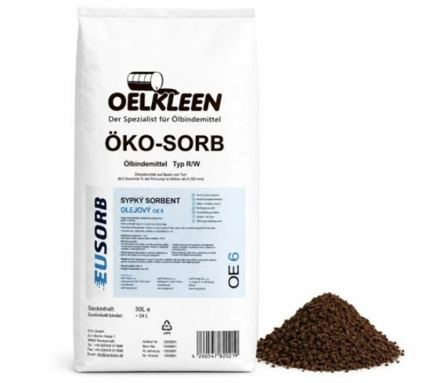 Ölbindemittel aus Torf, hydrophob, in 2 Ausführungen
