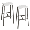 Tabouret de bar Loris avec repose-pieds, lot de 2, design industriel, 640 x 390 x 770 mm, en 2 couleurs
