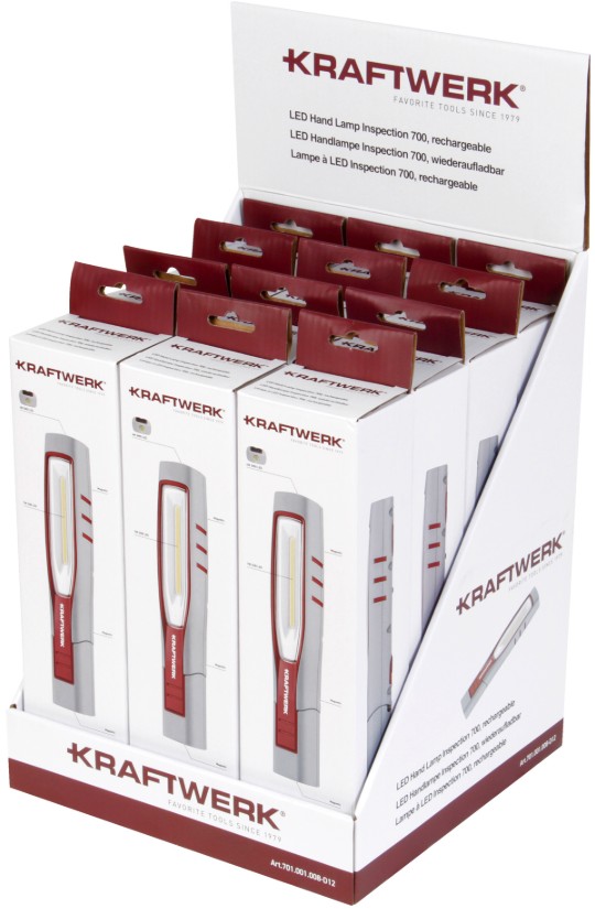 KRAFTWERK Display mit 12x LED Handlampe Inspection 700