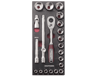 KRAFTWERK PRO-LINE EVA3 Coffret de douilles 1/2", 22 pièces