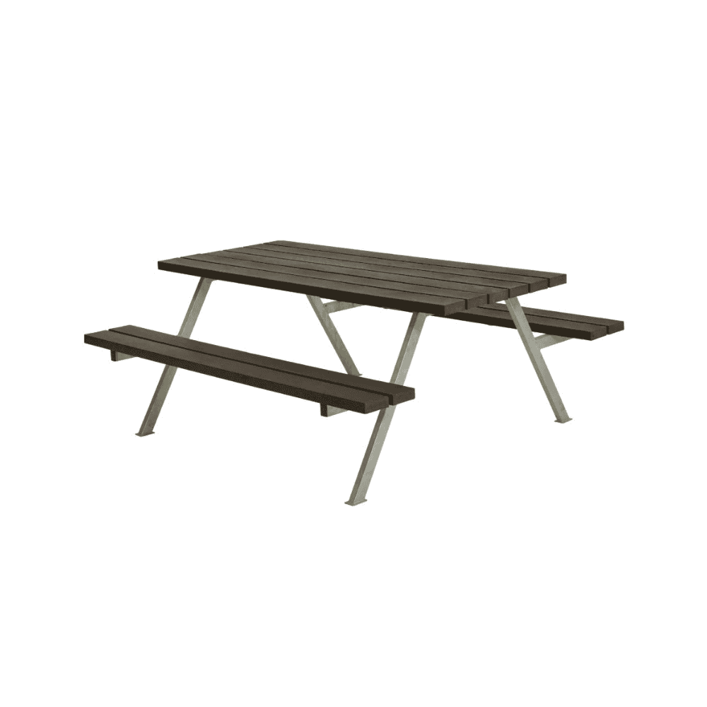 PLUS Alpha Ensemble de mobilier de jardin RePlast, noir, disponible en plusieurs modèles