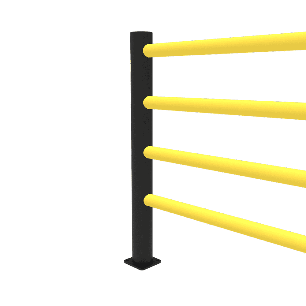 Flexibles Sicherheitsgeländer "Delta" mit 4 Balken