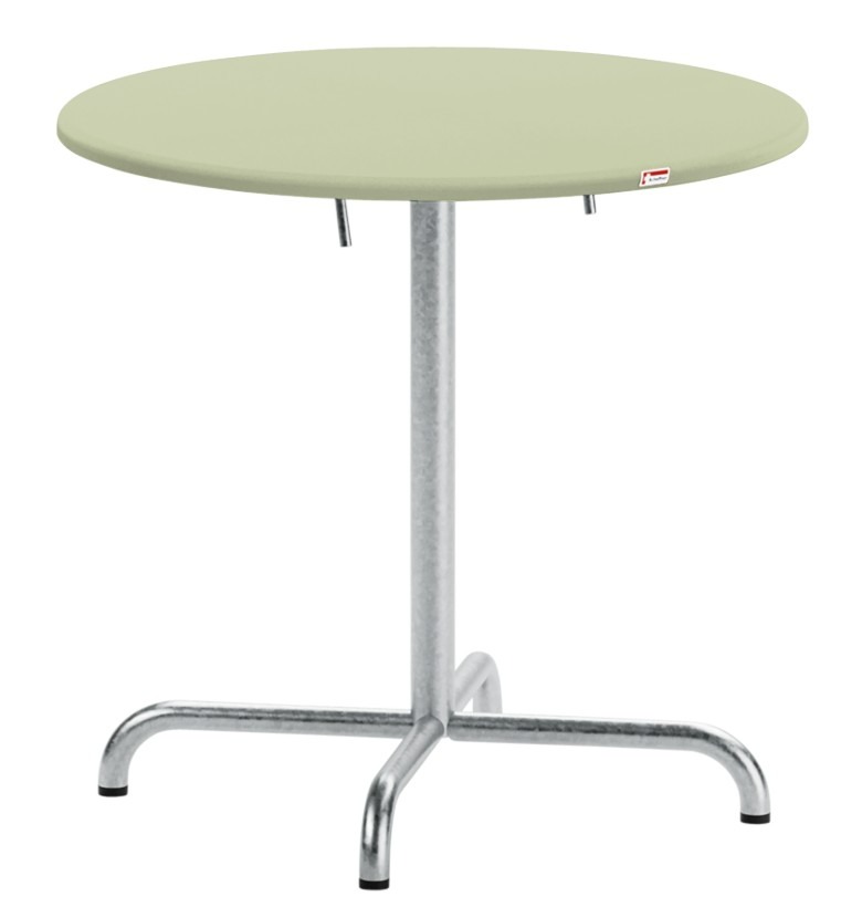 Schaffner Table pliante Davos en fibre de verre, de forme ronde, disponible en plusieurs versions